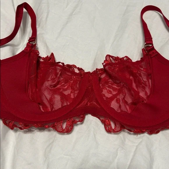 Victoria’s Secret Wicked Unlined Bow Embroidery Balconette Bra and Panty Set 36C - Picture 10 of 16